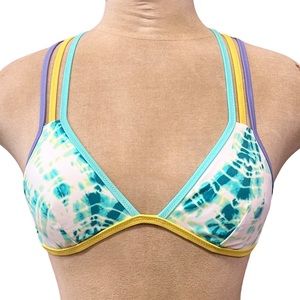 Victoria’s Secret Bikini Top Tie Dye Swimsuit Swim Strappy XS New